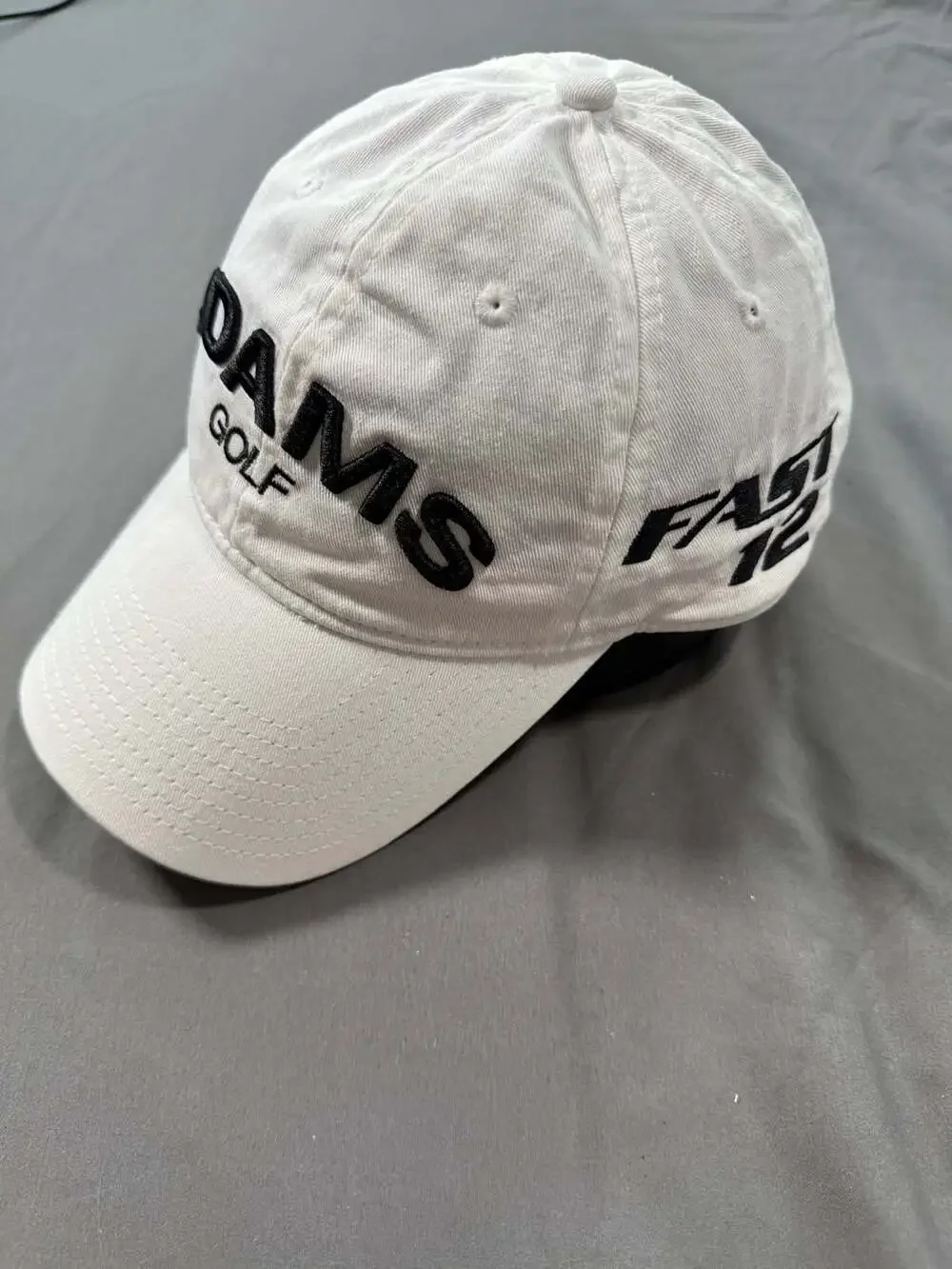 Adams Golf Fast 12 White Adjustable Hat New Era Cap Embroidered Golf